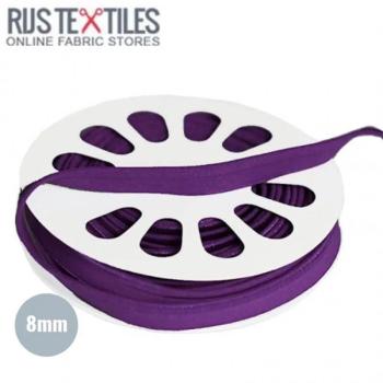 elastisches Glanz-Paspelband Breite 8 mm Lila